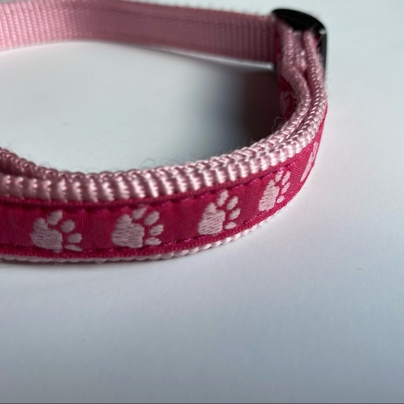 Dog Collar Pink Paws adjustable size 14” to 20” X 5/8” Guardian Gear puppy girl - Picture 5 of 13